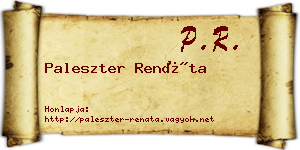 Paleszter Renáta névjegykártya
